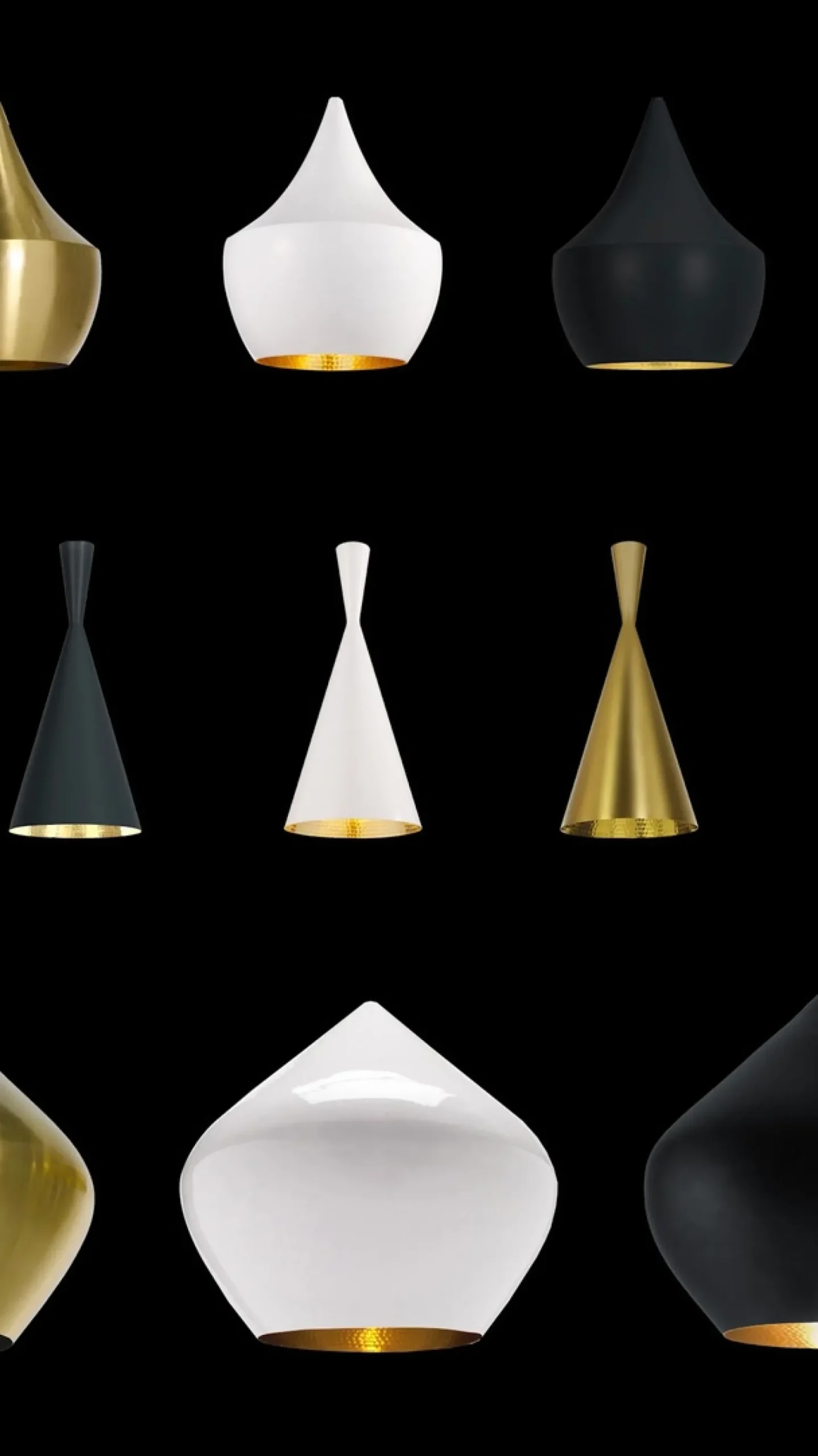 Tom Dixon Beat Fat -LED-riippuvalo, musta
