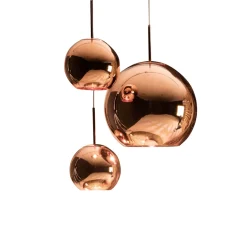 Tom Dixon Copper Trio Round -riippuvalo, 3 lamppua