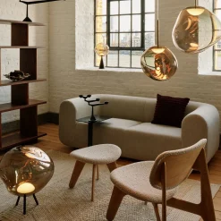 Tom Dixon LED-akkuinen terassilamppu Melt large, kullanvärinen