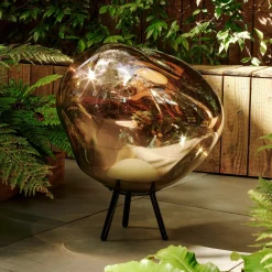 Tom Dixon LED-akkuinen terassilamppu Melt large, pronssinvärinen
