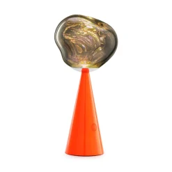 Tom Dixon LED-akkukäyttöinen pöytälamppu Melt fluoro/punainen korkeus 29 cm IP44