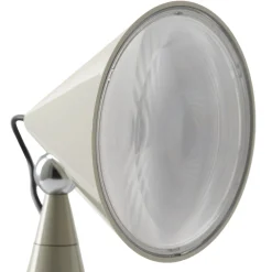 Tom Dixon LED-akkukäyttöinen pöytälamppu Pose, vaaleanharmaa, korkeus 25 cm