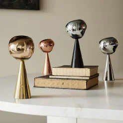 Tom Dixon LED-akkupöytälamppu Melt Portable, musta, 29 cm