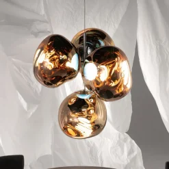 Tom Dixon LED-kattokruunu Melt Chandelier, kultainen