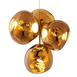 Tom Dixon LED-kattokruunu Melt Chandelier, kultainen