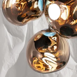 Tom Dixon LED-kattokruunu Melt Chandelier, kultainen