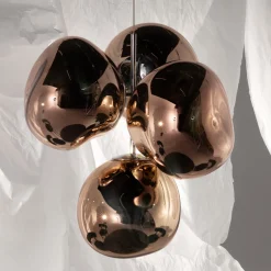 Tom Dixon LED-kattokruunu Melt Chandelier, kuparinen