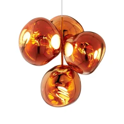 Tom Dixon LED-kattokruunu Melt Chandelier, kuparinen