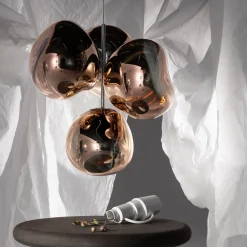 Tom Dixon LED-kattokruunu Melt Chandelier, kuparinen