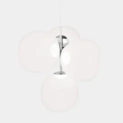 Tom Dixon LED-kattokruunu Melt Chandelier opaali/kromi