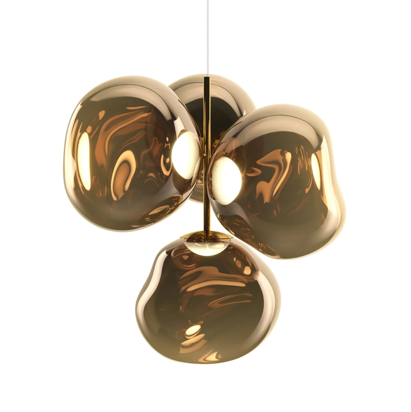 Tom Dixon LED-kattokruunu Melt Chandelier, pronssinvärinen