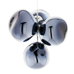 Tom Dixon LED-kattokruunu Melt Chandelier, savuharmaa