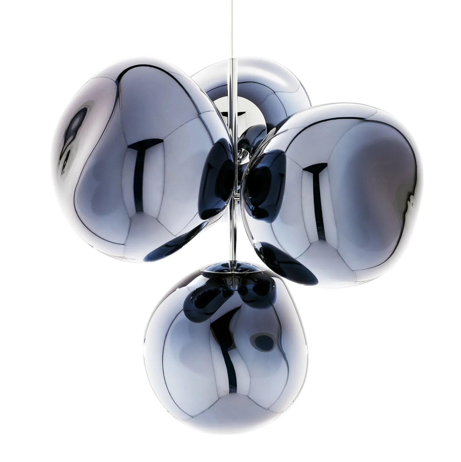 Tom Dixon LED-kattokruunu Melt Chandelier, savuharmaa