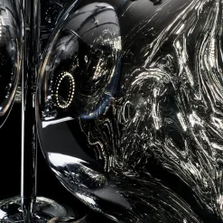 Tom Dixon LED-kattokruunu Melt Chandelier, savuharmaa