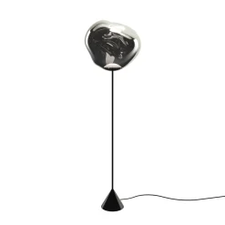 Tom Dixon LED-lattiavalo Melt Cone Slim, kromivärinen, Euro
