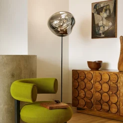 Tom Dixon LED-lattiavalo Melt Cone Slim, kromivärinen, Euro