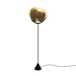 Tom Dixon LED-lattiavalo Melt Cone Slim, pronssi, virtalähde