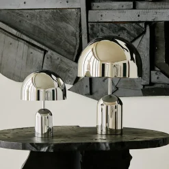 Tom Dixon LED-pöytälamppu Bell, hopeanvärinen, 43 cm, himmennettävä