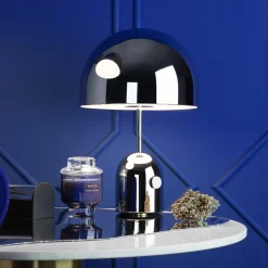 Tom Dixon LED-pöytälamppu Bell, hopeanvärinen, 43 cm, himmennettävä