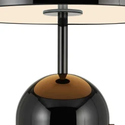 Tom Dixon LED-pöytälamppu Bell, musta, korkeus 43 cm, himmennettävä