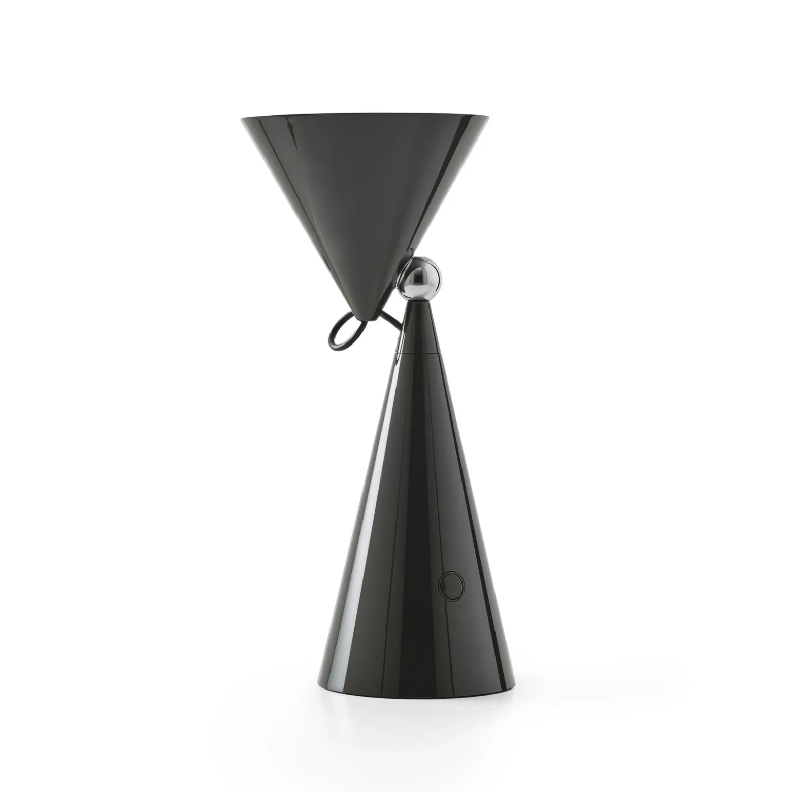 Tom Dixon LED-pöytälamppu Pose, antrasiitti, korkeus 25 cm
