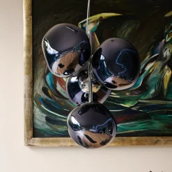 Tom Dixon LED-riippuvalaisin Melt Chandelier Mini, savuharmaa
