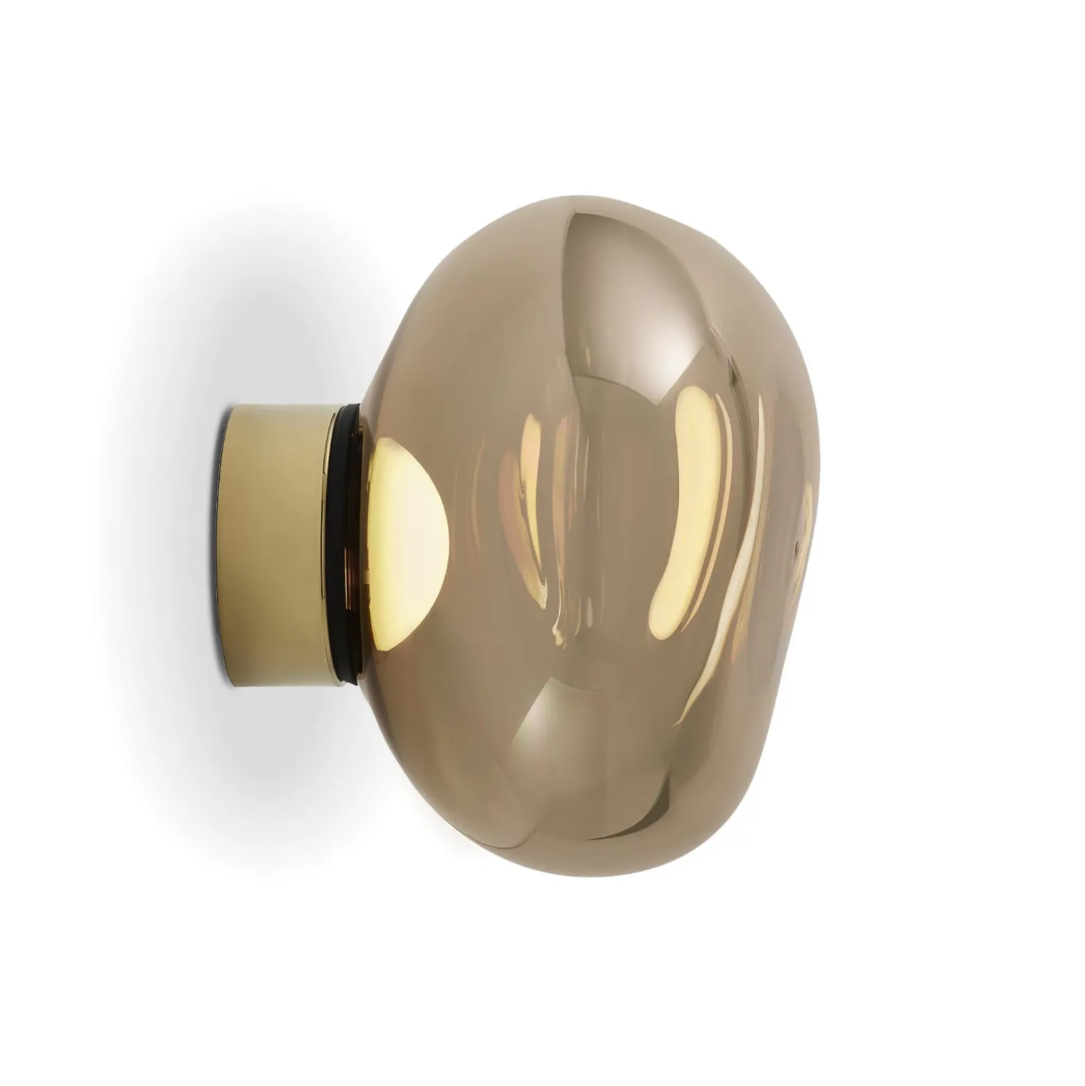 Tom Dixon LED-seinävalaisin Melt, Ø 29 cm, pronssinvärinen