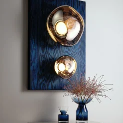 Tom Dixon LED-seinävalaisin Melt, Ø 29 cm, pronssinvärinen