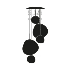 Tom Dixon riippuvalo Melt Large Round, Ø 95 cm, kupari
