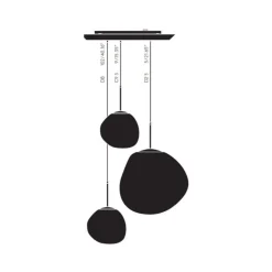 Tom Dixon riippuvalo Melt Trio Round, Ø 81 cm, kultainen