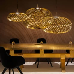 Tom Dixon Spring Large riippuvalo Ø 95 cm messinki
