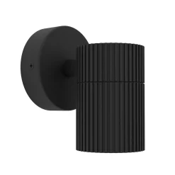 Tomelloso-ulkoseinälamppu, musta, korkeus 12 cm, metallia