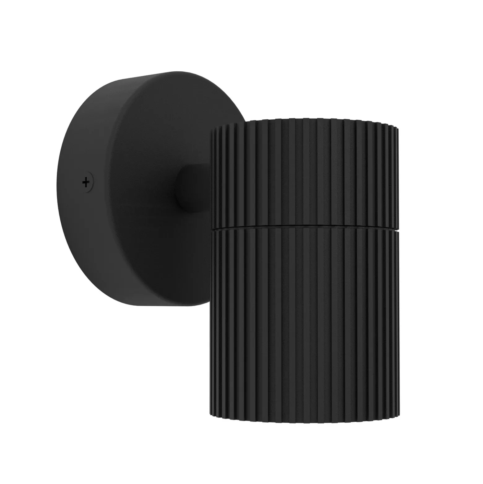 Tomelloso-ulkoseinälamppu, musta, korkeus 12 cm, metallia