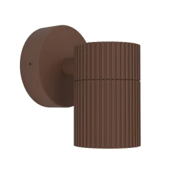 Tomelloso-ulkoseinälamppu, ruosteenvärinen, korkeus 12 cm, metallia