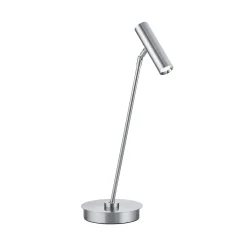 Tom Pro LED-pöytävalaisin, matta nikkeli, korkeus 47 cm, CCT, himmennin