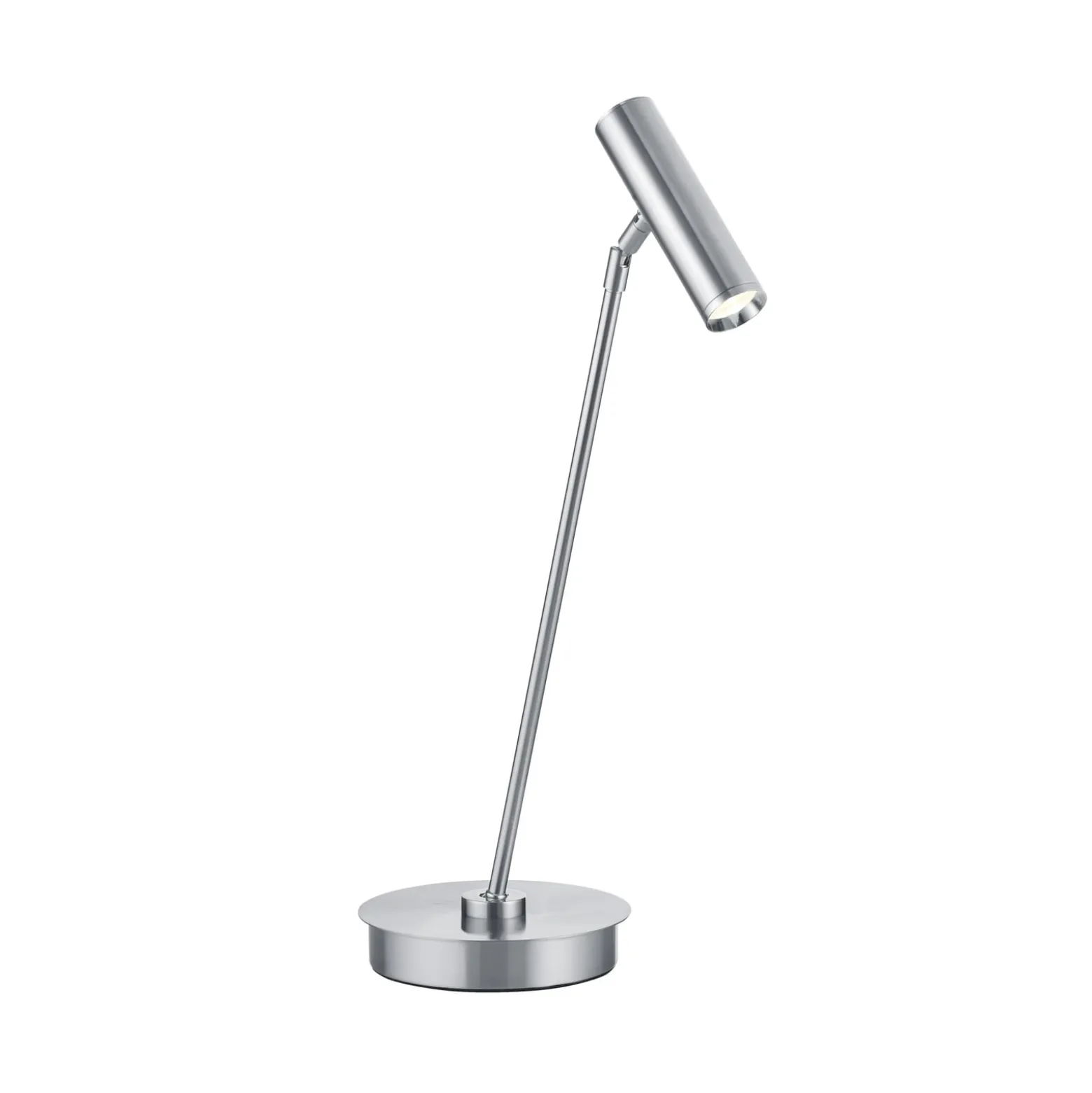 Tom Pro LED-pöytävalaisin, matta nikkeli, korkeus 47 cm, CCT, himmennin