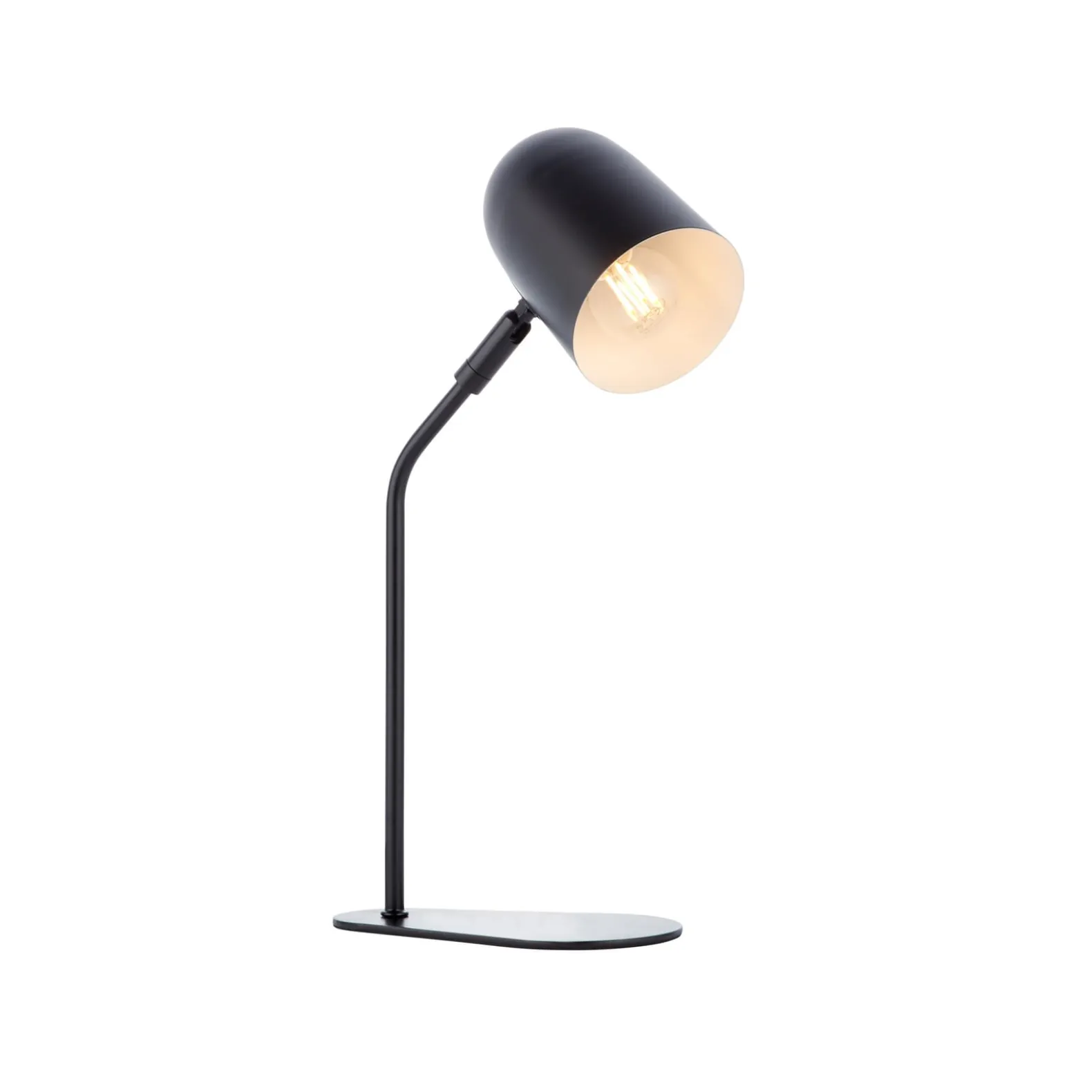 Tong-pöytävalaisin, musta, korkeus 38 cm, metallia