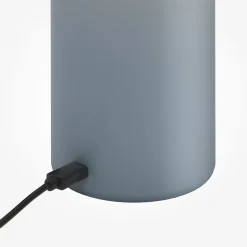 Topo-LED-akkukäyttöinen pöytälamppu, vaaleansininen, korkeus 20 cm,