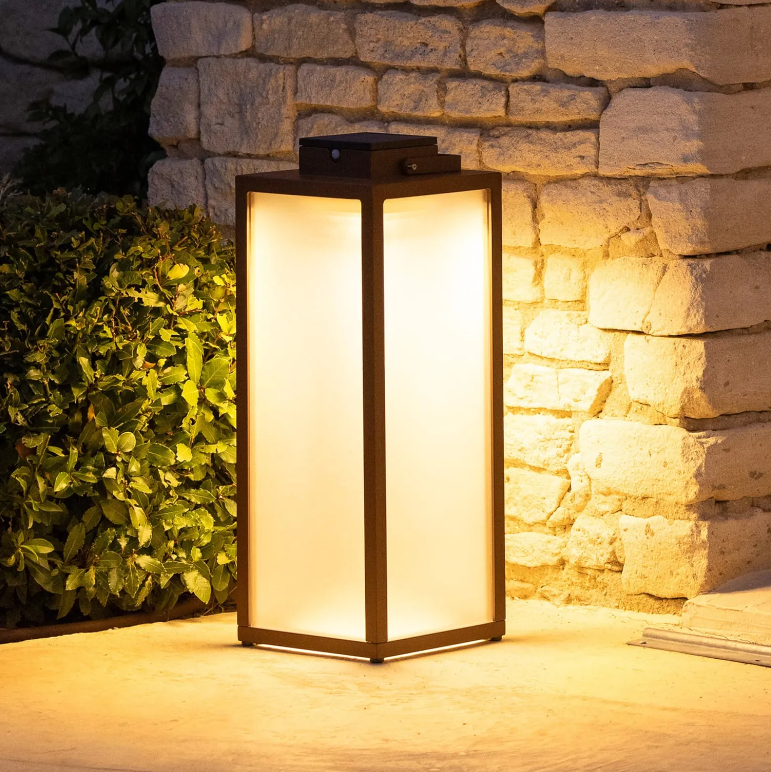 Tradition LED-aurinkolyhty, corten, korkeus 65 cm