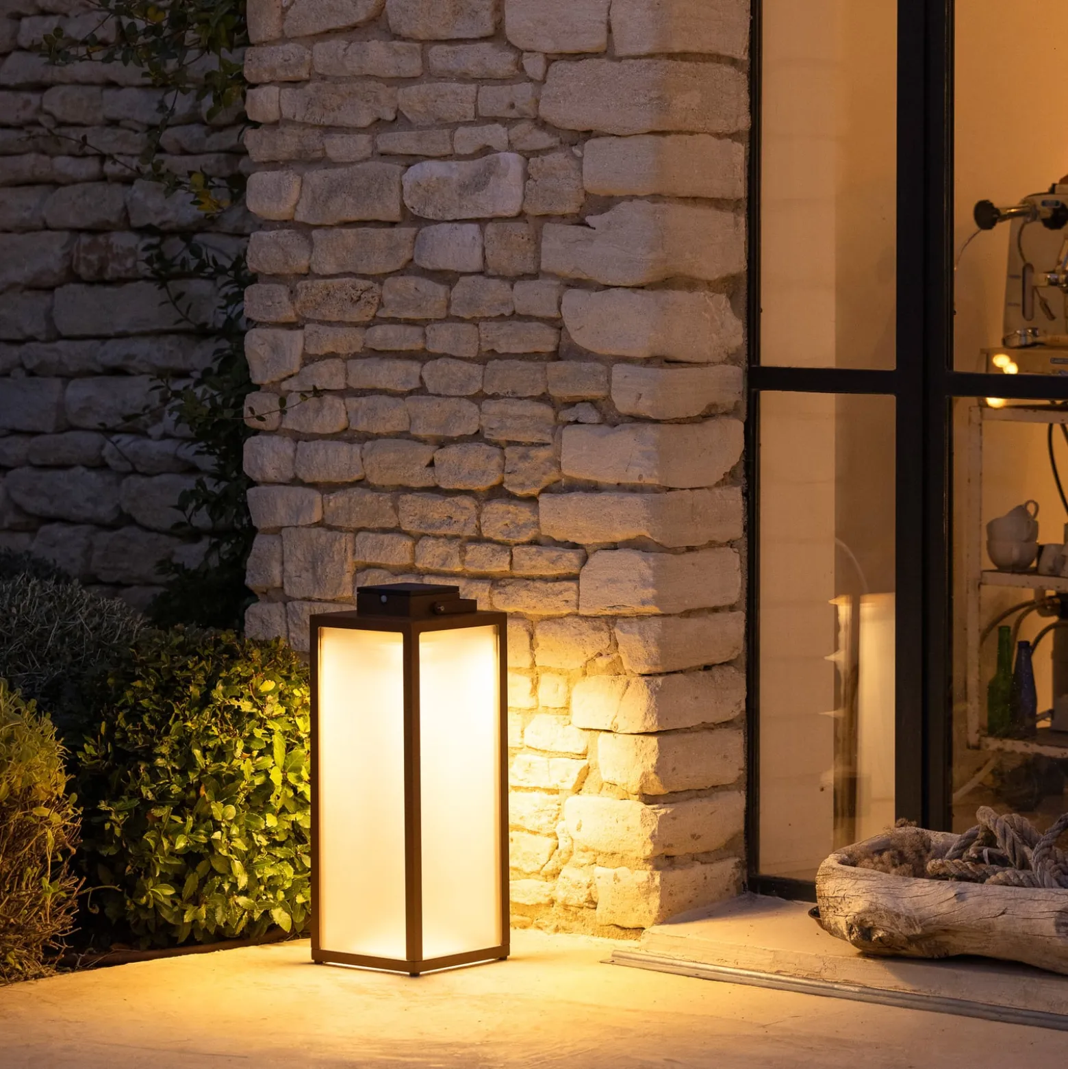 Tradition LED-aurinkolyhty, corten, korkeus 65 cm