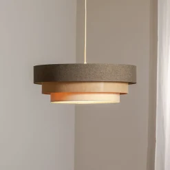 Triniti-riippuvalaisin, ruskea/beige/cream, Ø 60 cm, tekstiili