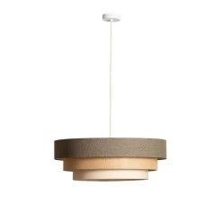 Triniti-riippuvalaisin, ruskea/beige/cream, Ø 60 cm, tekstiili