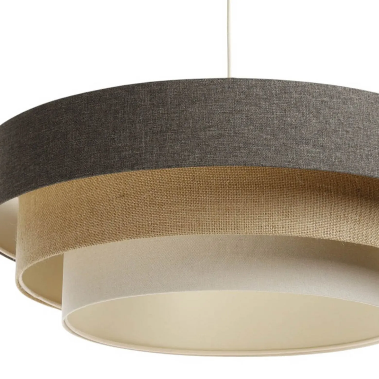 Triniti-riippuvalaisin, ruskea/beige/cream, Ø 60 cm, tekstiili