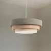 Triniti-riippuvalaisin, vihreä/beige/kermanvärinen, Ø 60 cm, tekstiili