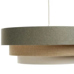 Triniti-riippuvalaisin, vihreä/beige/kermanvärinen, Ø 60 cm, tekstiili