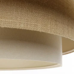 Triniti-riippuvalaisin, vihreä/beige/kermanvärinen, Ø 60 cm, tekstiili