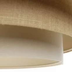 Triniti-riippuvalaisin, vihreä/beige/kermanvärinen, Ø 60 cm, tekstiili