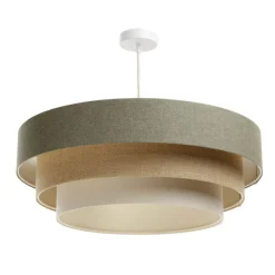 Triniti-riippuvalaisin, vihreä/beige/kermanvärinen, Ø 60 cm, tekstiili