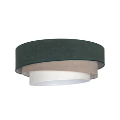 Trio-kattovalaisin, vihreä/beige, Ø 60 cm, tekstiili, E27