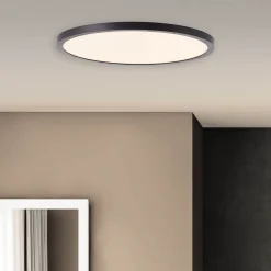 Tuco LED-kattovalaisin, himmennettävä, musta, muovia, Ø 30 cm